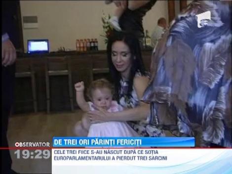 Tripletele europarlamentarului Catalin Ivan au implinit un an
