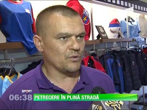 Steaua petrece in strada