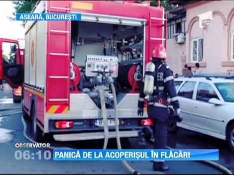 Panica de la acoperisul in flacari