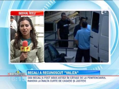 Gigi Becali a recunoscut in fata judecatorilor ca a vrut sa le dea fotbalistilor de la U. Cluj o valiza cu bani