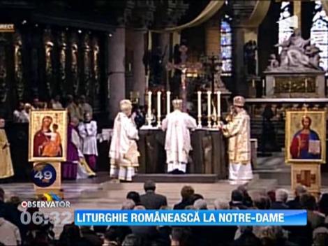 Liturghie romaneasca, celebrata in catedrala Notre Dame din Paris