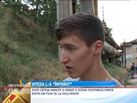 Un tanar fara permis s-a rasturnat cu masina intr-o rapa de 30 de metri