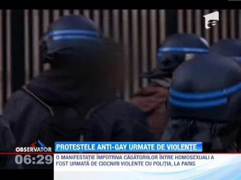 Confruntari violente la Paris, dupa legalizarea casatoriilor gay