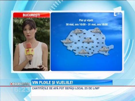 Atentionare meteo de ploi si vijelii