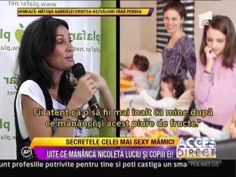 Sexy mamica Nicoleta Luciu, numai mancare sanatoasa pentru copiii ei