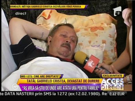 Tatal Gabrielei Cristea: "As vrea sa stiu de unde are Gabriela atata ura pentru familie"