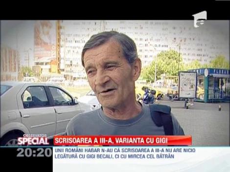 Scrisoarea a III-a, varianta Gigi Becali