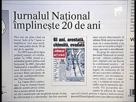 Jurnalul National implineste 20 de ani