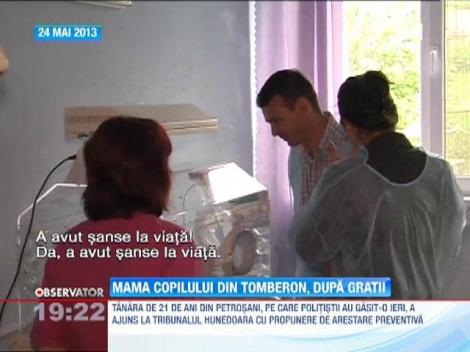Mama copilului din tomberon, dupa gratii