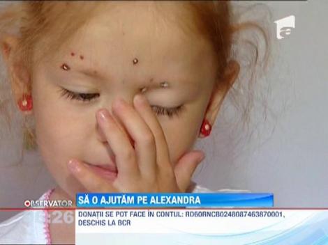 Sa o ajutam pe Alexandra! Copila sufera de o malformatie rara