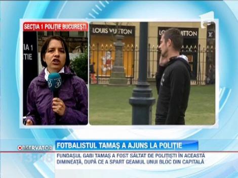 Fundasul Gabi Tamas a fost saltat de politisti, dupa ce a spart geamul unui bloc din Capitala