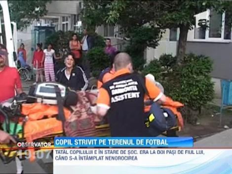 UPDATE/ Un copil a ajuns in coma la spital dupa ce o poarta de fotbal s-a prabusit peste el!