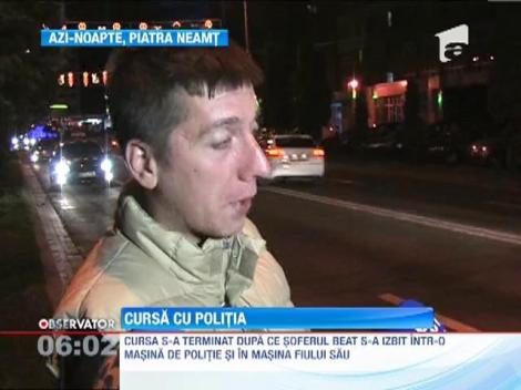 Un sofer beat a alergat pe strazile din Piatra Neamt cu cateva echipaje de politie pe urma lui