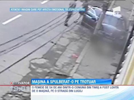 UPDATE/ Lugoj: Femeie spulberata de un bolid de lux pe trotuar