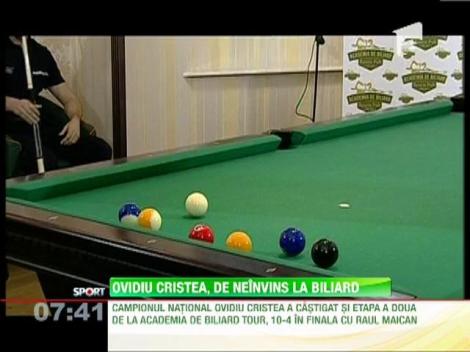Ovidiu Cristea, de neinvins la biliard