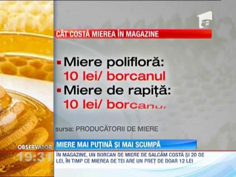 Mierea de albine va fi mai putina, anul acesta