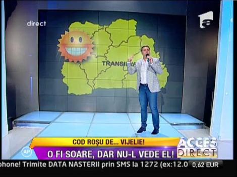 Rodica Popescu Bitanescu a castigat pariul vedetelor! Vali Vijelie a prezentat rubrica Meteo!