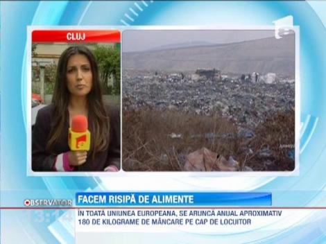 Fiecare roman arunca anual aproape 100 de kilograme de mancare