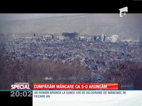 Romanii arunca la cos 100 de kilograme de mancare pe an