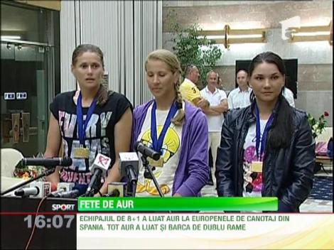 Fetele din barca de 8 plus 1 au luat aur la Europenele de canotaj din Spania