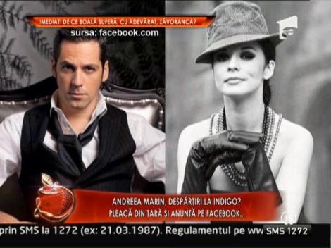Andreea Marin, despartiri la indigo, pe Facebook!