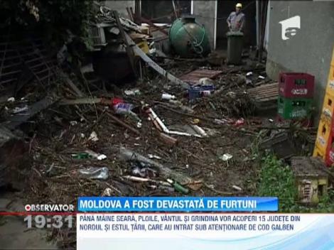 Moldova, devastata de furtunile cu grindina