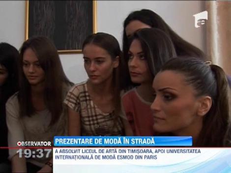 Prezentare de moda in strada, la Timisoara