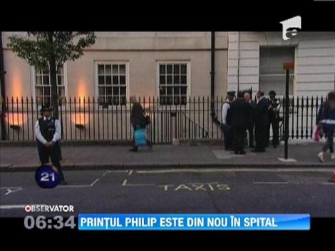 Printul Philip a fost din nou internat in spital