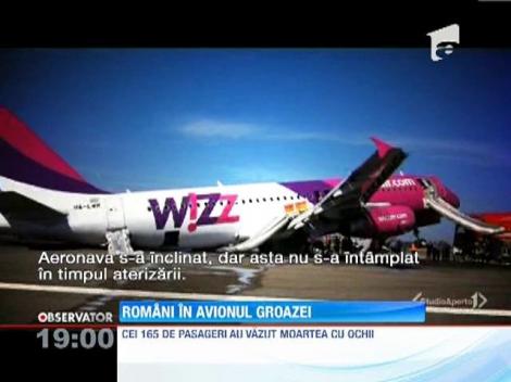 UPDATE! Clipe de groaza pentru mai multi romani aflari intr-un avion Wizz Air ce efectua o cursa Bucuresti-Roma