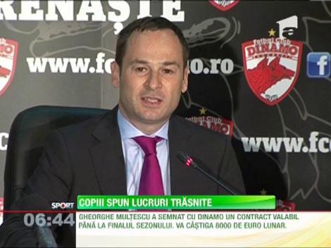 Obiectivul lui Multescu la Dinamo: unul dintre primele cinci locuri