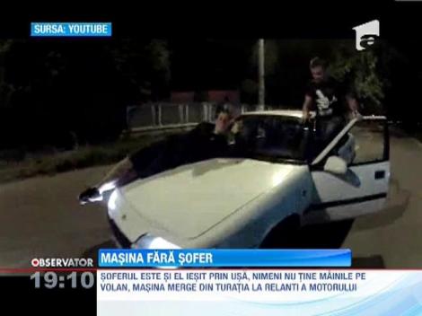 Cinci tineri din Braila au reinventat mersul cu masina pe capota