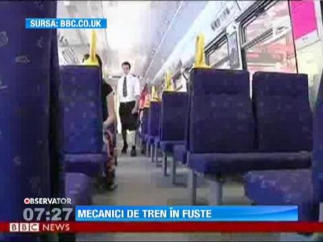 Mecanicii de tren din Suedia poarta fuste din cauza caldurii