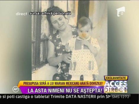 Angelica Constantin a prezentat dovezile care sustin ca este sora lui Marian Mexicanu!
