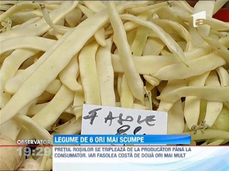 Pretul legumelor creste de sase ori de la producator la consumator