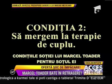 Iata conditiile de impacare intre Marcel Toader si Gabriela Cristea!