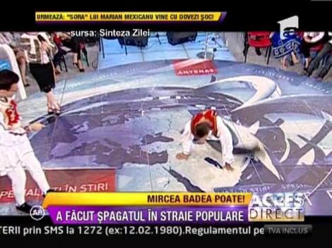 Mircea Badea a facut spagatul imbracat in costum popular!