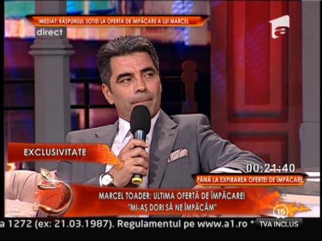 Marcel Toader si Gabriela Cristea, ultima oferta de impacare, cu conditii