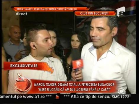 Marcel Toader, dezmat total la petrecerea burlacilor: "Sunt liber sa fac ce vreau"