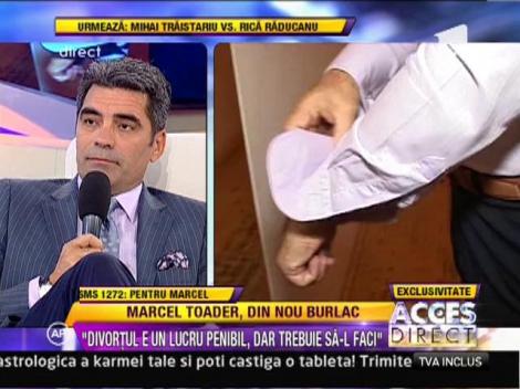 Marcel Toader, din nou burlac: "Parca pun punct unei istorii"