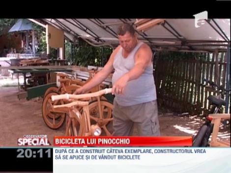 Iata bicicleta facuta aproape in intregime din lemn!