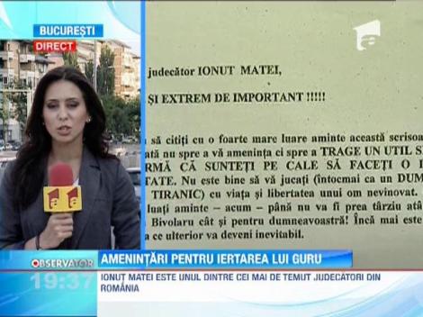 Scrisoare de amenintare pentru iertarea lui Gregorian Bivolaru