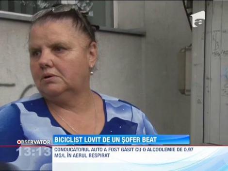 Biciclist lovit de un sofer beat