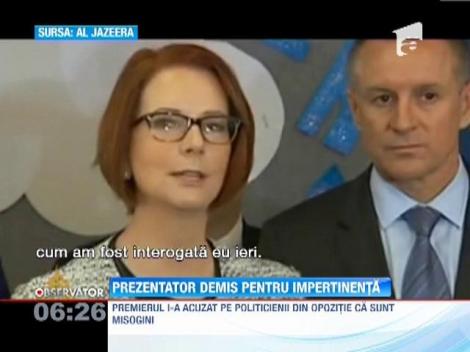 Un prezentator de radio din Australia a ramas fara job dupa ce i-a adresat o simpla intrebare premierului Jiulia Gillard