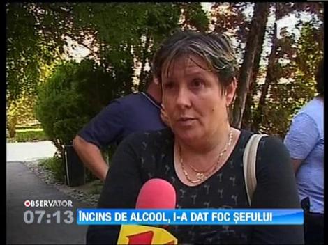 Un barbat beat i-a dat foc sefului pentru ca l-a trimis acasa