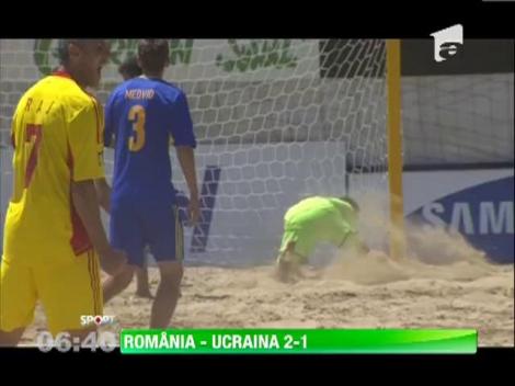 Fotbal pe plaja: Tricolorii au invins Ucraina cu 2-1