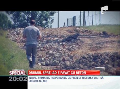 Drum asfaltat cu bucati de beton armat