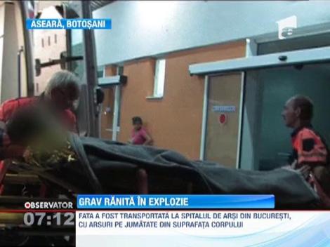 O tanara din Botosani a fost grav ranita in urma exploziei unei butelii