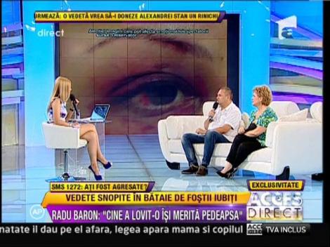 Radu Baron o ataca pe Alexandra Stan: "Poate Alexandra s-a lovit singura"