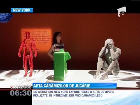 Expozitie de arta realizata din caramizi de jucarie Lego, la New York