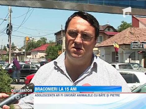 Patru elevi de 15 ani au fost surprinsi de camerele de supraveghere, in timp ce omorau cerbi si caprioare